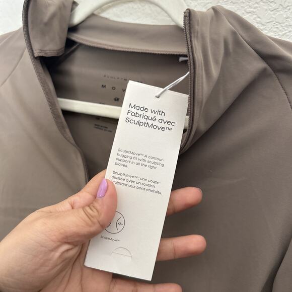 H&M Move Activewear Full Zip Jacket with Softmove in Brown Size S - Picture 5 of 8